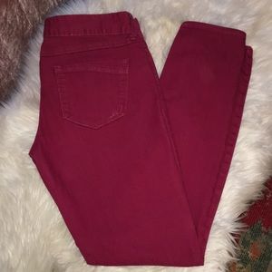 Express Red Skinny Jeans